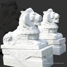 decoración de jardín al aire libre talla de piedra estatuas de león de granito para la venta